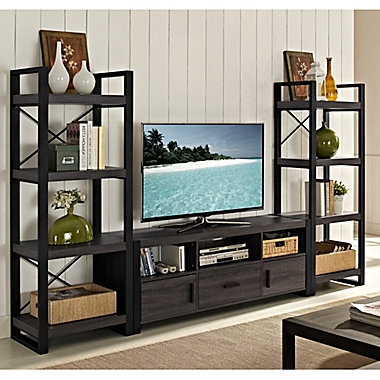 Forest Gate&trade; Zeke 60-Inch Industrial Modern Wood Metal TV Stand in Charcoal. View a larger version of this product image.