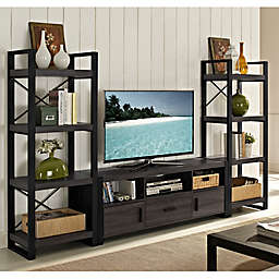 Forest Gate™ Zeke 60-Inch Industrial Modern Wood Metal TV Stand in Charcoal