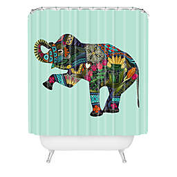 Deny Designs Sharon Turner Asian Elephant Shower Curtain