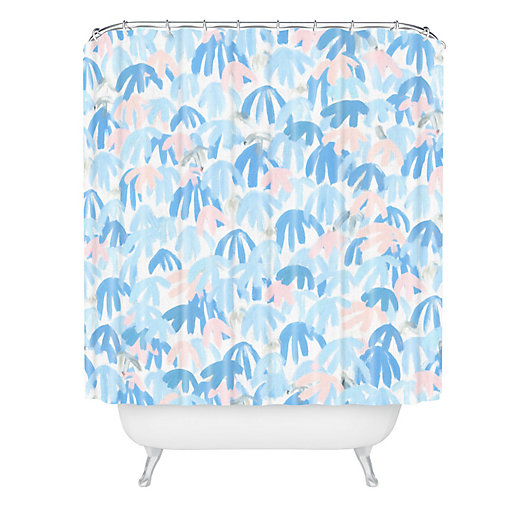 Alternate image 1 for Deny Designs Dash and Ash Royal Palms Shower Curtain in Blue