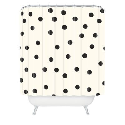 Deny Designs Garima Dhawan Vintage Dots, Black And White Polka Dot Shower Curtain