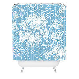 Deny Designs Vy La Cool Breezy Shower Curtain in Blue