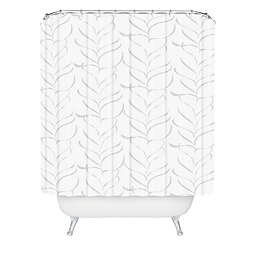 Deny  Designs Vy La Cool Breezy Fern Shower Curtain in Grey