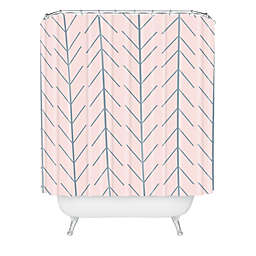 Deny Designs Allyson Johnson Denim Dreamin' Shower Curtain in Pink