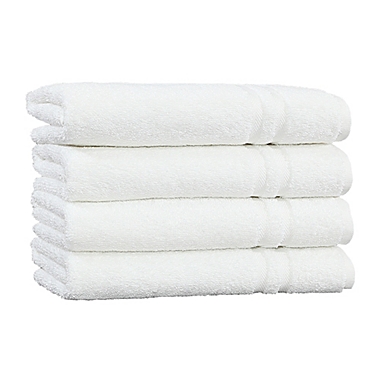 Linum Home Textiles Denzi Hand Towels in White (Set of 4). View a larger version of this product image.