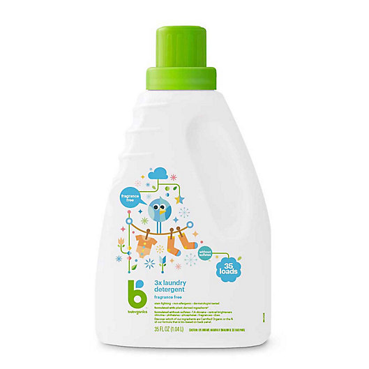 Alternate image 1 for Babyganics® HE 35 oz. Fragrance-Free 3x Laundry Detergent