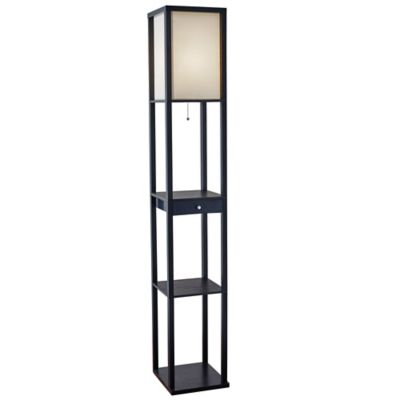 tall floor lamp with shelves