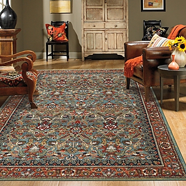 Karastan Market Spice Tigris Area Rug in Aquamarine. View a larger version of this product image.