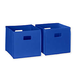 RiverRidge® Home Folding Storage Bins for Kids in Blue (Set of 2)