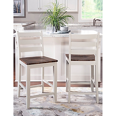 Valin 3-Piece Counter Dining Set in White. View a larger version of this product image.