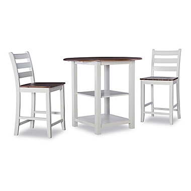 Valin 3-Piece Counter Dining Set in White. View a larger version of this product image.