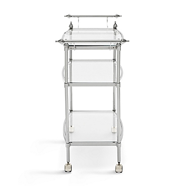 Vada Chrome and Glass Bar Cart. View a larger version of this product image.