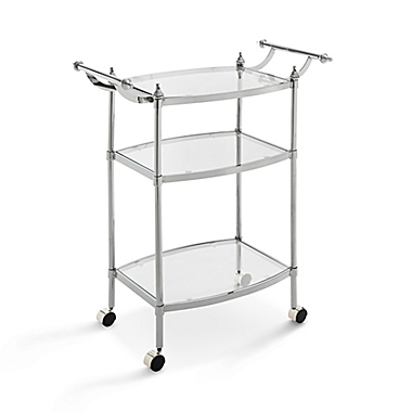 Vada Chrome and Glass Bar Cart. View a larger version of this product image.