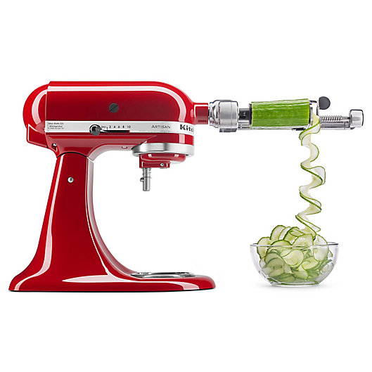Alternate image 1 for KitchenAid® 7-Blade Spiralizer Plus with Peel Core and Slice Attachment