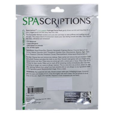 Global Beauty Care&trade; Cucumber Hydrogel Face Mask. View a larger version of this product image.