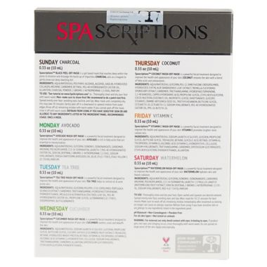 SpaScriptions&trade; 7 Day Mask 8-Piece Set. View a larger version of this product image.