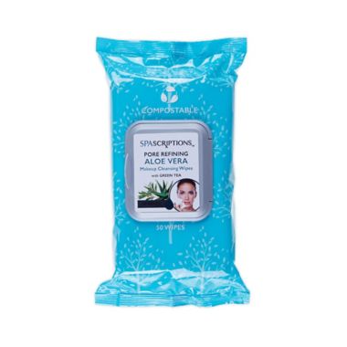 Global Beauty Care&reg; SPAscriptions 50-Count Pore Refining Aloe Vera Makeup Remover Wipes. View a larger version of this product image.