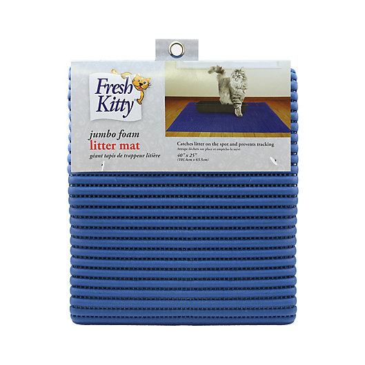 Alternate image 1 for Fresh Kitty® Foam Litter Mat in Blue