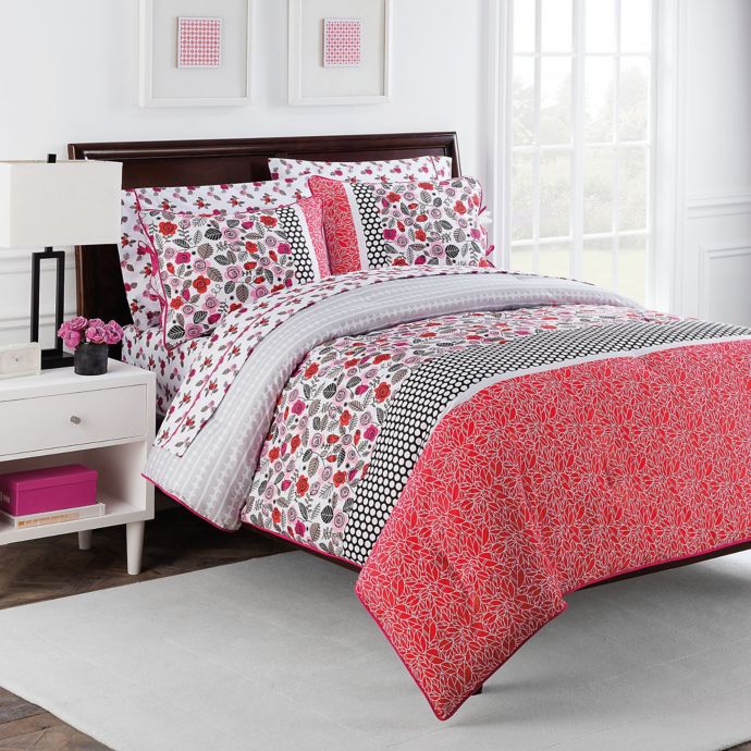 Nantucket Rose 7 Piece Reversible Comforter Set By Robin Zingone