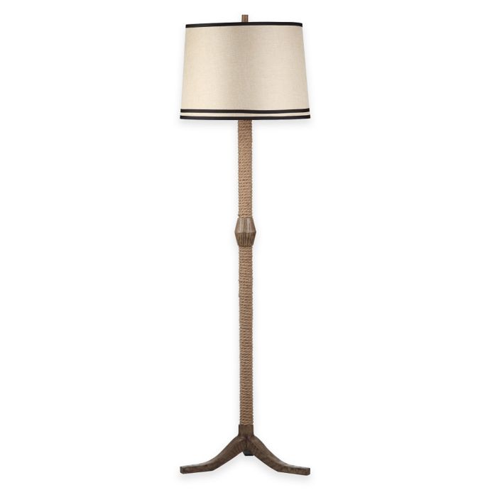 Safavieh Alex Bay 1 Light Nautical Hemp Floor Lamp In Brown With