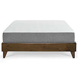eLuxurySupply® Twin XL Pinewood Platform Bed in Walnut