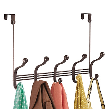 InterDesign&reg; York Lyra Over-the-Door 5-Double Hook Rack. View a larger version of this product image.