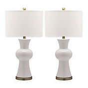 Safavieh Lola Column Table Lamps with Cotton Shade (Set of 2)