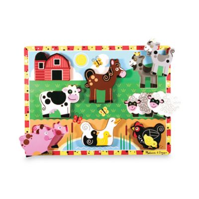 melissa and doug peek a boo touch and feel puzzle