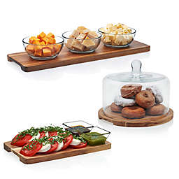 Libbey® Glass Acacia Wood Serveware Collection