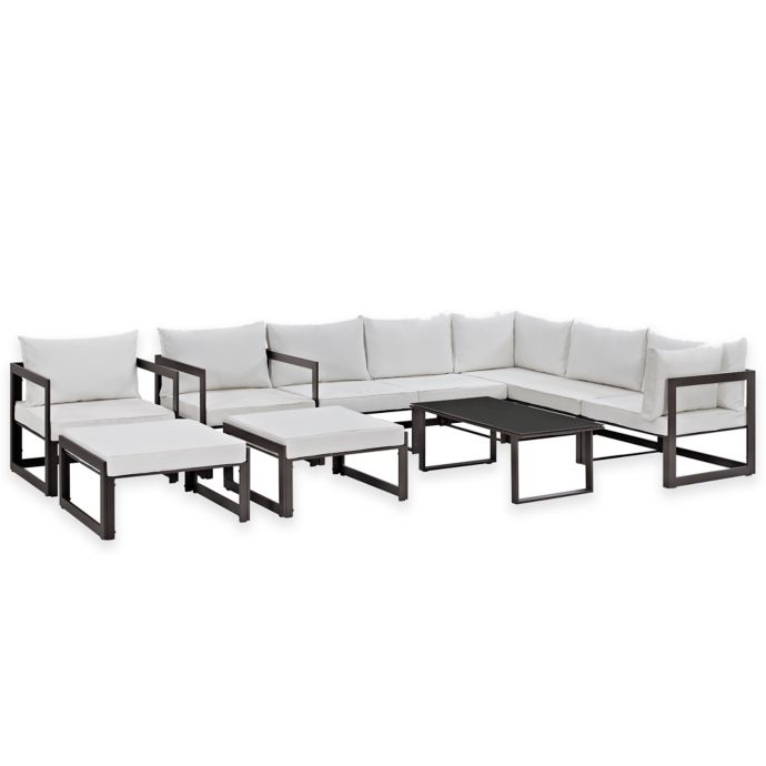 Modway Fortuna Outdoor10Piece Patio Sectional Sofa Set Bed Bath & Beyond