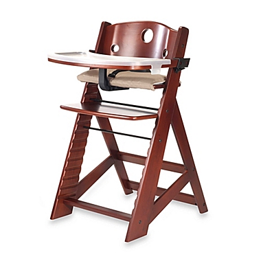 Keekaroo&reg; Height Right High Chair with Tray in Mahogony. View a larger version of this product image.