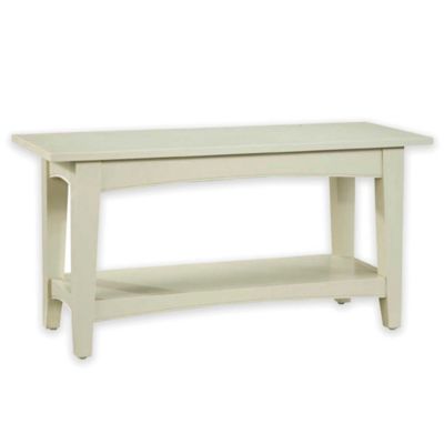 Shaker Cottage Bench with Shelf Sand - Alaterre Furniture