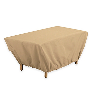 Classic Accessories Terrazzo Coffee Table Outdoor Furniture Cover in Sand. View a larger version of this product image.