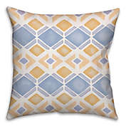 Watercolor Geo 16-Inch Square Throw Pillow in Blue/Yellow