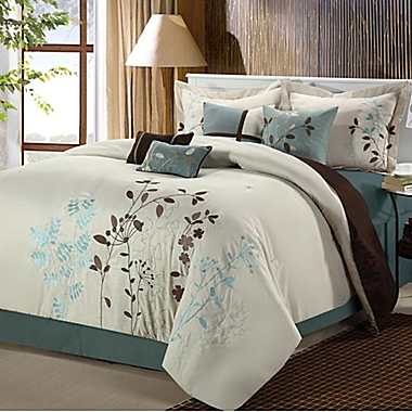 Chic Home Brooke 12-Piece King Comforter Set in Beige. View a larger version of this product image.