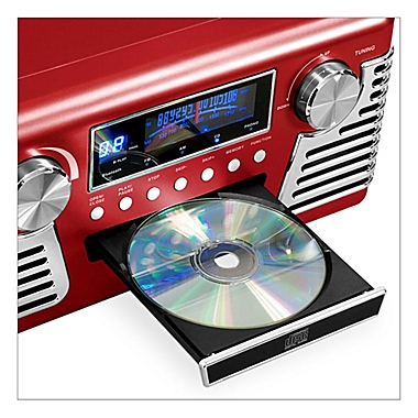 Victrola&trade; Retro Record Player Stereo with Bluetooth&reg; and USB Digital Encoding. View a larger version of this product image.