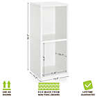 Alternate image 2 for Way Basics Tool-Free Assembly zBoard paperboard 2-Cube Narrow Slim Bookcase in White