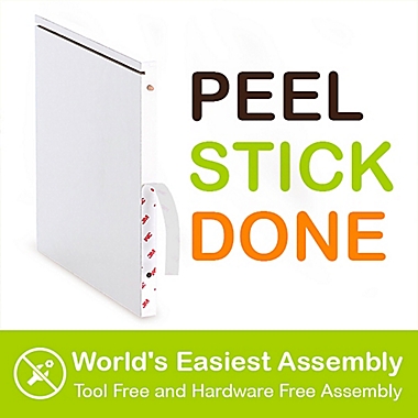 Way Basics Tool-Free Assembly zBoard paperboard 2-Cube Narrow Slim Bookcase in White. View a larger version of this product image.