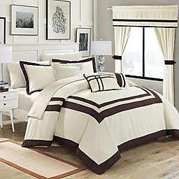 Chic Home Bertran 20-Piece Queen Comforter Set in Beige