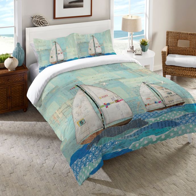 Laural Home® At the Regatta Comforter in Blue | Bed Bath & Beyond