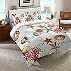 Alternate image 0 for Laural Home&reg; Dream Beach Shells Reversible Queen Comforter in Red