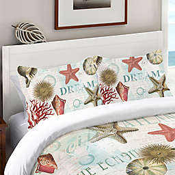 Laural Home® Dream Beach Shells Standard Pillow Sham in Red