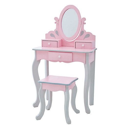 Little Princess Rapunzel Toy Vanity Set, Little Girl Vanity Set Pink