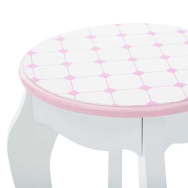Fantasy Fields by Teamson Kids Dreamland Castle Toy Vanity Set in White/Pink. View a larger version of this product image.