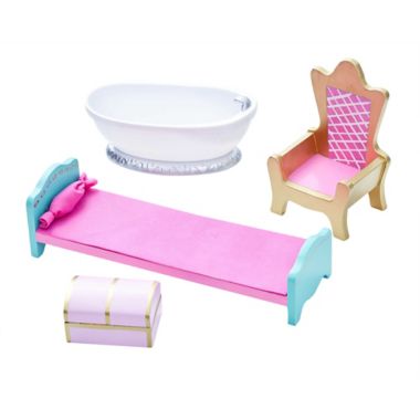 Fantasy Fields by Teamson Kids Dreamland Castle Toy Vanity Set in White/Pink. View a larger version of this product image.