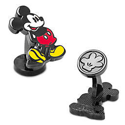 Disney® Black-Plated Classic Mickey Mouse Cufflinks