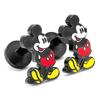 Disney&reg; Black-Plated Classic Mickey Mouse Cufflinks. View a larger version of this product image.