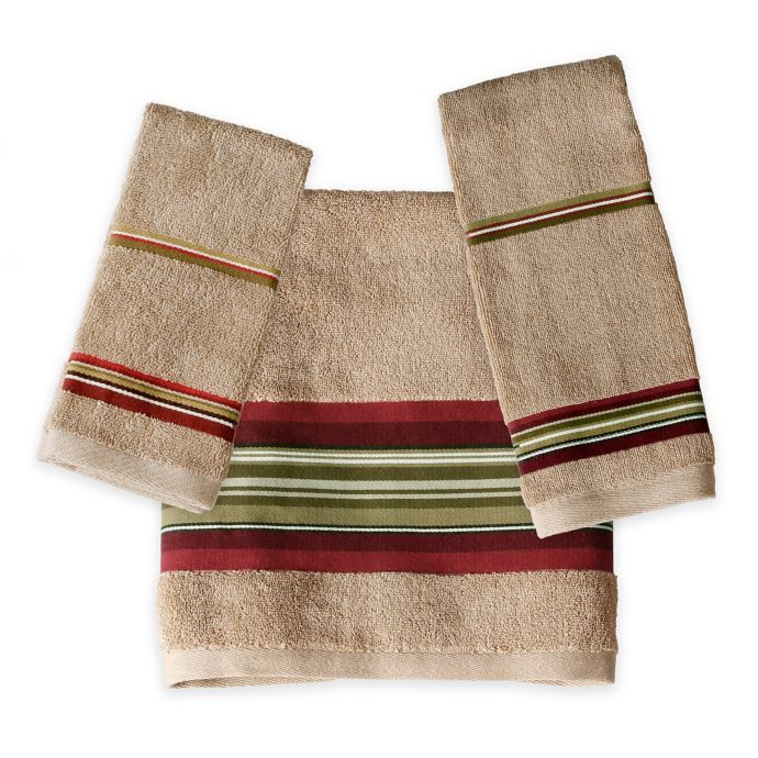 Madison Stripe Bath Towel Collection | Bed Bath and Beyond ...