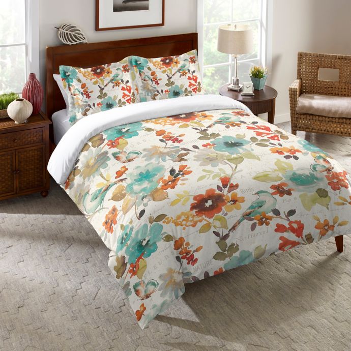 Laural Home® Nature's Palette Comforter in Ivory | Bed Bath & Beyond