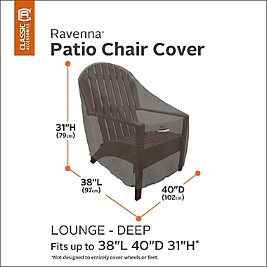 Classic Accessories Ravenna Patio Lounge/Club Chair Cover Taupe 